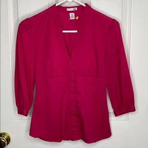 Fuchsia H&M button down blouse